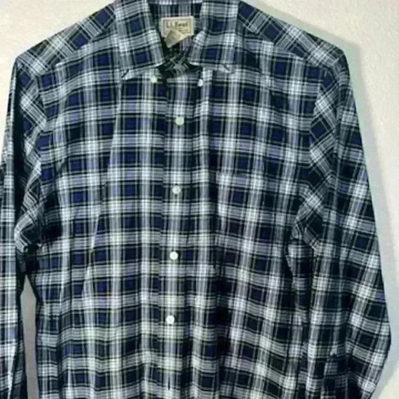 LL Bean‎ Wrinkle Free Men’s Slightly Fitted Long Sleeve Button Down Shirt - Picture 1 of 4